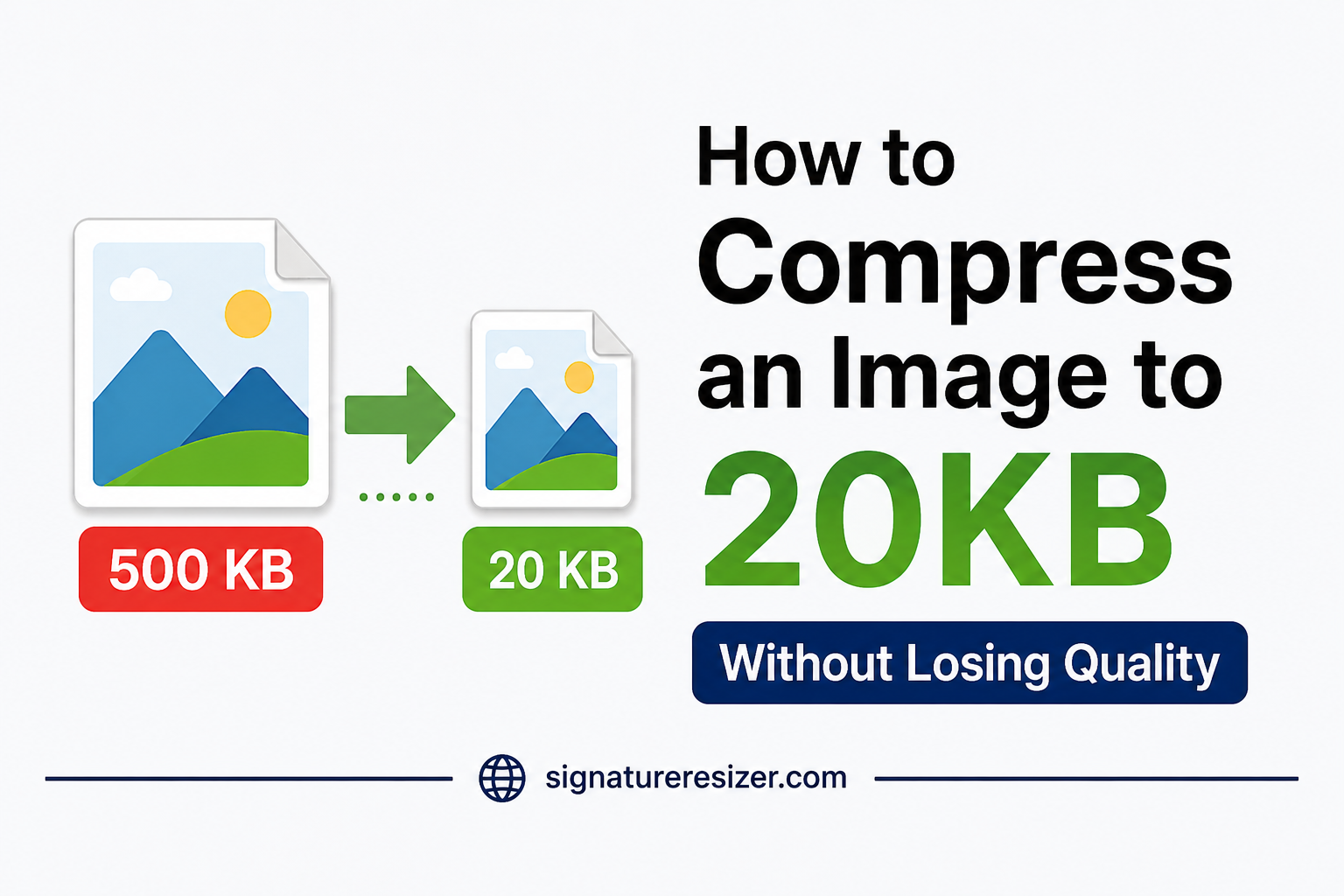 How to Compress an Image to 20KB Without Losing Quality | SignatureResizer